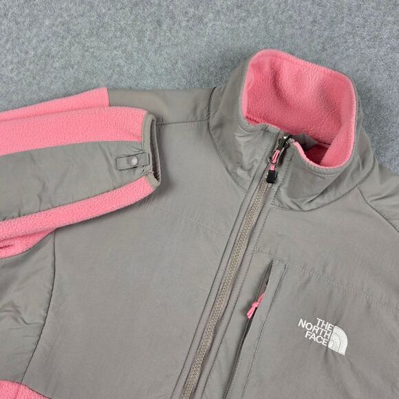 The North Face Womens Medium Pink Gray Denali Fleece Jacket - Picture 1 of 11